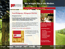 Tablet Screenshot of pr-agentur-food.de